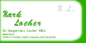 mark locher business card